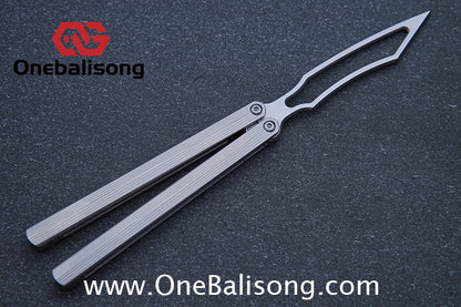 Armed Shark CK Balisong Clone TC4 titanium Alloy Handle 440C stainless steel Blade