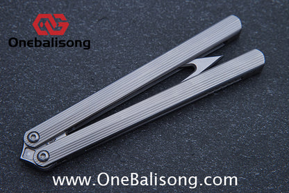Armed Shark CK Balisong Clone TC4 titanium Alloy Handle 440C stainless steel Blade