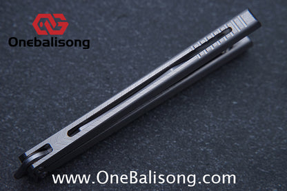 Armed Shark CK Balisong Clone TC4 titanium Alloy Handle 440C stainless steel Blade