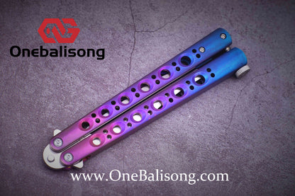 theone BM42/BM43/BM46/BM47/BM40T Balisong clone Titanium-handle stainless steel blade bushing One-piece structure