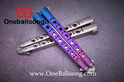 theone BM42/BM43/BM46/BM47/BM40T Balisong clone Titanium-handle stainless steel blade bushing One-piece structure