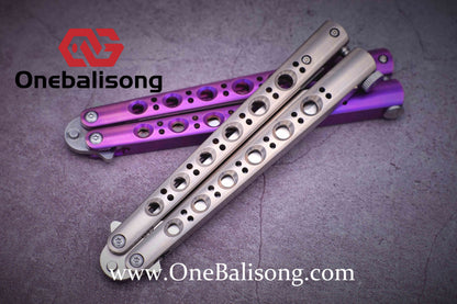 theone BM42/BM43/BM46/BM47/BM40T Balisong clone Titanium-handle stainless steel blade bushing One-piece structure