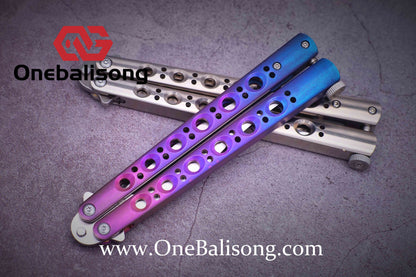 theone BM42/BM43/BM46/BM47/BM40T Balisong clone Titanium-handle stainless steel blade bushing One-piece structure