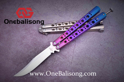 theone BM42/BM43/BM46/BM47/BM40T Balisong clone Titanium-handle stainless steel blade bushing One-piece structure