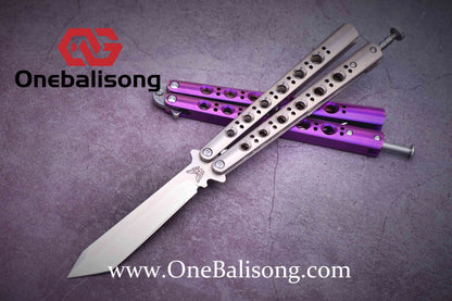 theone BM42/BM43/BM46/BM47/BM40T Balisong clone Titanium-handle stainless steel blade bushing One-piece structure