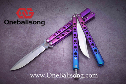 theone BM42/BM43/BM46/BM47/BM40T Balisong clone Titanium-handle stainless steel blade bushing One-piece structure