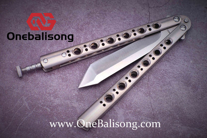 theone BM42/BM43/BM46/BM47/BM40T Balisong clone Titanium-handle stainless steel blade bushing One-piece structure