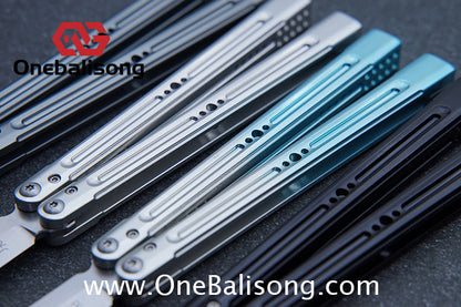 HR Killer Balisong  Seven series aluminum Handle 14c28n/vg10 Blade integrated+traditional shaft sleeve