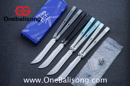 HR Killer Balisong  Seven series aluminum Handle 14c28n/vg10 Blade integrated+traditional shaft sleeve