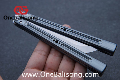 HR Killer Balisong  Seven series aluminum Handle 14c28n/vg10 Blade integrated+traditional shaft sleeve