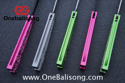 Baliplus New Aluminum Channel BB Barebones Balisong Clone 7075 Aluminum Alloy Handle 420 Stainless Steel Blade Bushing