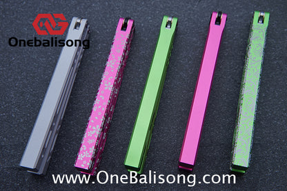 Baliplus New Aluminum Channel BB Barebones Balisong Clone 7075 Aluminum Alloy Handle 420 Stainless Steel Blade Bushing
