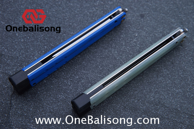 Baliplus Titanium lining BM99 Necron Balisong Clone Sandwich Titanium Handle Live Blade Bushing