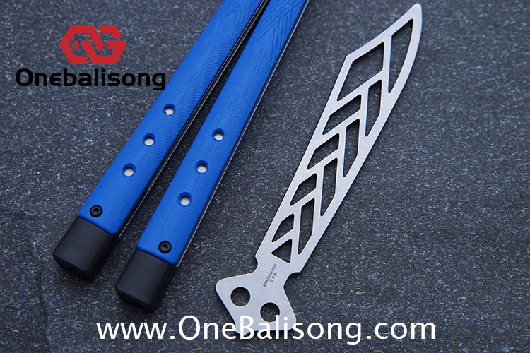 Baliplus Titanium lining BM99 Necron Balisong Clone Sandwich Titanium Handle Live Blade Bushing