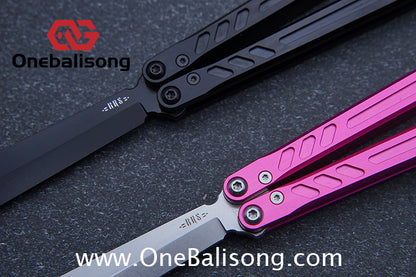 Baliplus 7075 BB Balisong Clone Seven Aluminum Alloy Stainless Steel Live/Fake Blade Bushing