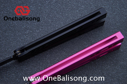 Baliplus 7075 BB Balisong Clone Seven Aluminum Alloy Stainless Steel Live/Fake Blade Bushing