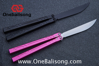 Baliplus 7075 BB Balisong Clone Seven Aluminum Alloy Stainless Steel Live/Fake Blade Bushing