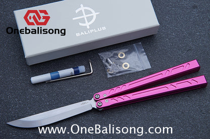 Baliplus 7075 BB Balisong Clone Seven Aluminum Alloy Stainless Steel Live/Fake Blade Bushing