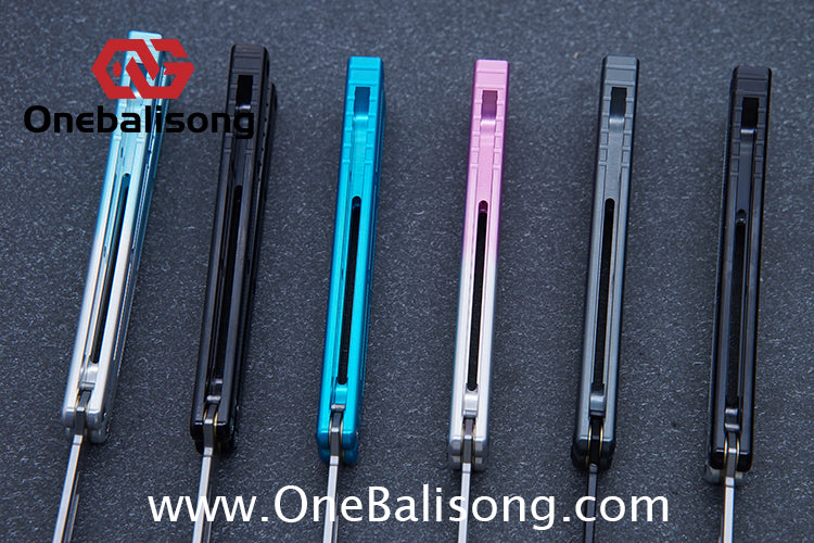 baliplus 7075 Side slot version kraken v3 clone Aluminum alloy handle stainless steel blade Bushing