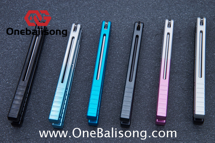 baliplus 7075 Side slot version kraken v3 clone Aluminum alloy handle stainless steel blade Bushing