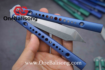 theone corrugation Ripple REP clone Titanium alloy-handle stainless steel blade bushings D2