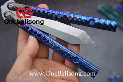 theone corrugation Ripple REP clone Titanium alloy-handle stainless steel blade bushings D2