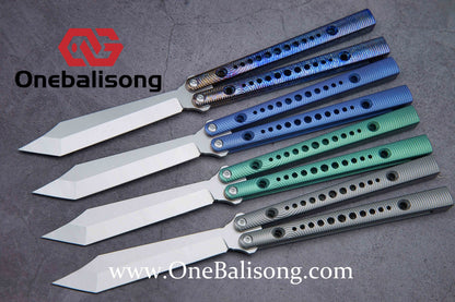theone corrugation Ripple REP clone Titanium alloy-handle stainless steel blade bushings D2