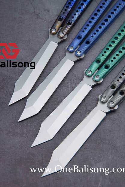 theone corrugation Ripple REP clone Titanium alloy-handle stainless steel blade bushings D2
