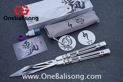 Sequence Soar Wind Chasing Balisong Stainless Steel Handle Stainless Steel Blade Bearing Structure