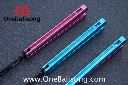 Armed Shark Pacific Ocean Balisong 7075 Aluminum Alloy Handle 5Cr15 Stainless Steel Trainer Blade
