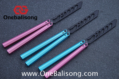 Armed Shark Pacific Ocean Balisong 7075 Aluminum Alloy Handle 5Cr15 Stainless Steel Trainer Blade