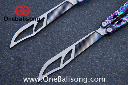 H-air YanBieGu V2 Balisong Seven Series Aluminum Alloy Handle Stainless Steel Blade Bushings