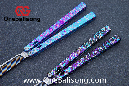 H-air YanBieGu V2 Balisong Seven Series Aluminum Alloy Handle Stainless Steel Blade Bushings