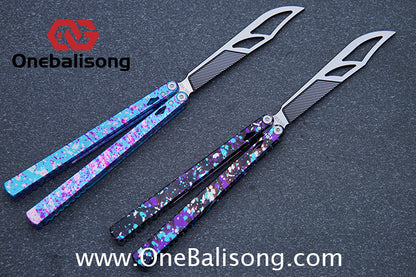 H-air YanBieGu V2 Balisong Seven Series Aluminum Alloy Handle Stainless Steel Blade Bushings