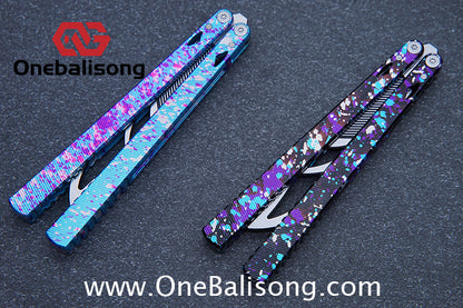 H-air YanBieGu V2 Balisong Seven Series Aluminum Alloy Handle Stainless Steel Blade Bushings