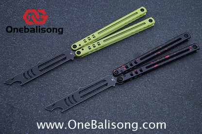 ARMED SHARK Steel Madko Balisong Clone 3cr13 Stainless Steel Handle Stainless Steel Blade Bushings