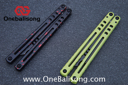 ARMED SHARK Steel Madko Balisong Clone 3cr13 Stainless Steel Handle Stainless Steel Blade Bushings