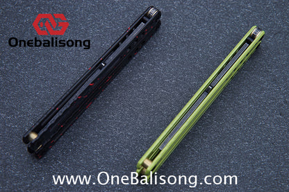 ARMED SHARK Steel Madko Balisong Clone 3cr13 Stainless Steel Handle Stainless Steel Blade Bushings