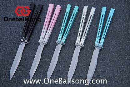 Asgard Bunny Aluminum Rabbit Balisong Aluminum Alloy Handle Stainless Steel Bushing