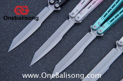 Asgard Bunny Aluminum Rabbit Balisong Aluminum Alloy Handle Stainless Steel Bushing