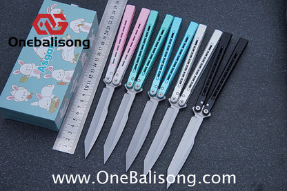 Asgard Bunny Aluminum Rabbit Balisong Aluminum Alloy Handle Stainless Steel Bushing