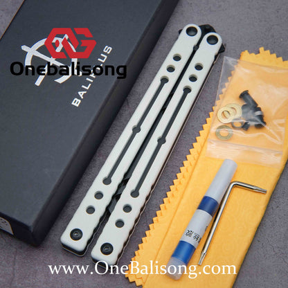 Baliplus Nautilus V1 Balisong Clone Aluminum Alloy G10 Patch Handle Stainless Steel Blade Bushing