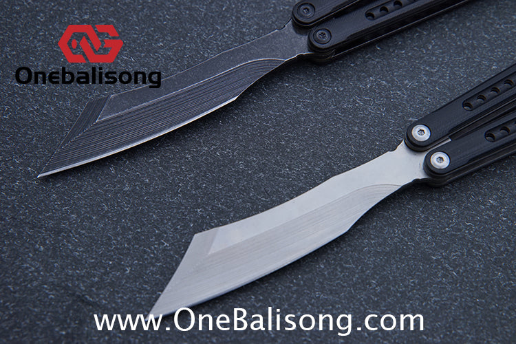 JK Litetech Clone Balisong Titanium Alloy Lining G10 Patch Handle Stainless Steel Blade Bushing
