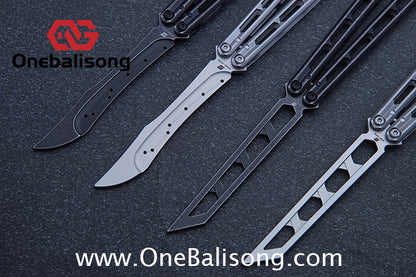 ARMED SHARK Prism Balisong Clone 5CR15 Stainless Steel Handle Stainless Steel Blade Bushings