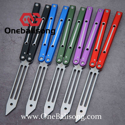 Baliplus Squidtrainer V4 Balisong Clone 7075 Aluminum Alloy Handle Stainless Steel Blade Bushing