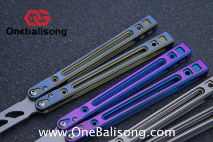 Theone Arctic Fox Balisong Titanium Alloy Handle Stainless Steel Blade Bushing