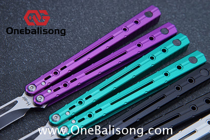 H-air Dust Balisong Aluminum Alloy Handle Stainless Steel Blade Bushings