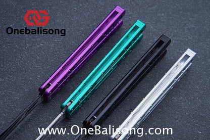 H-air Dust Balisong Aluminum Alloy Handle Stainless Steel Blade Bushings