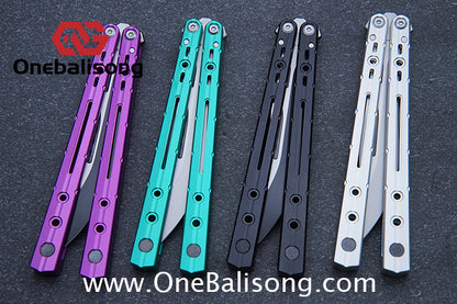 H-air Dust Balisong Aluminum Alloy Handle Stainless Steel Blade Bushings