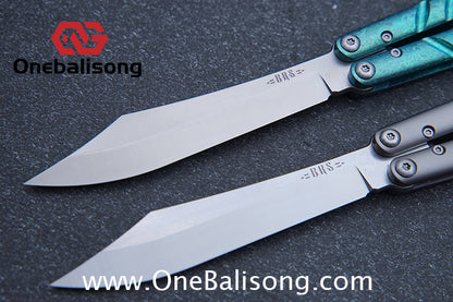 Titus Titanium CHAB Clone Balisong Titanium Channe Alpha Beast Stainless Steel Blade Bushing